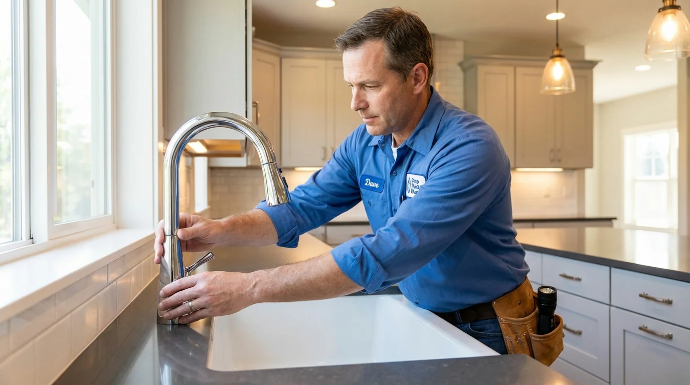 Kitchen faucet installation by Johns Plumbing LLC in Woodburn